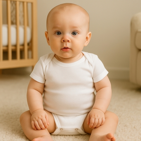 Gerber Other - Set of 6 Gerber Organic Cotton White Short Sleeve Onesies | 0–3 Months